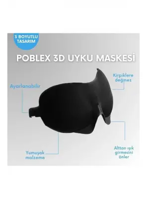 Poblex 3D Sleeping Uyku Maskesi - 3