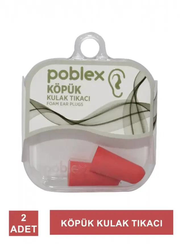 Poblex Köpük Kulak Tıkacı 1 Çift -2 Adet- Kutulu - 3