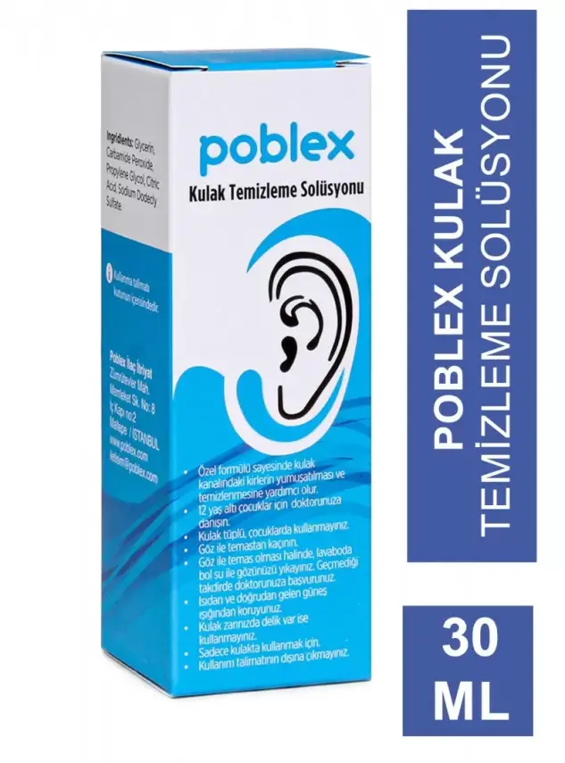 Poblex Kulak Temizleme Solüsyonu 30 ml - 2