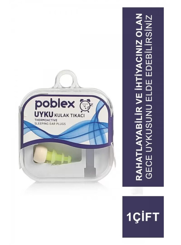 Poblex Uyku Kulak Tıkacı Thermoactive 1 Çift - Beden:S - Kutulu - Poblex