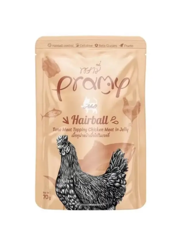 Pramy Jöle İçinde Ton Balıklı Ve Tavuklu Yetişkin Kedi Maması 70G - 1