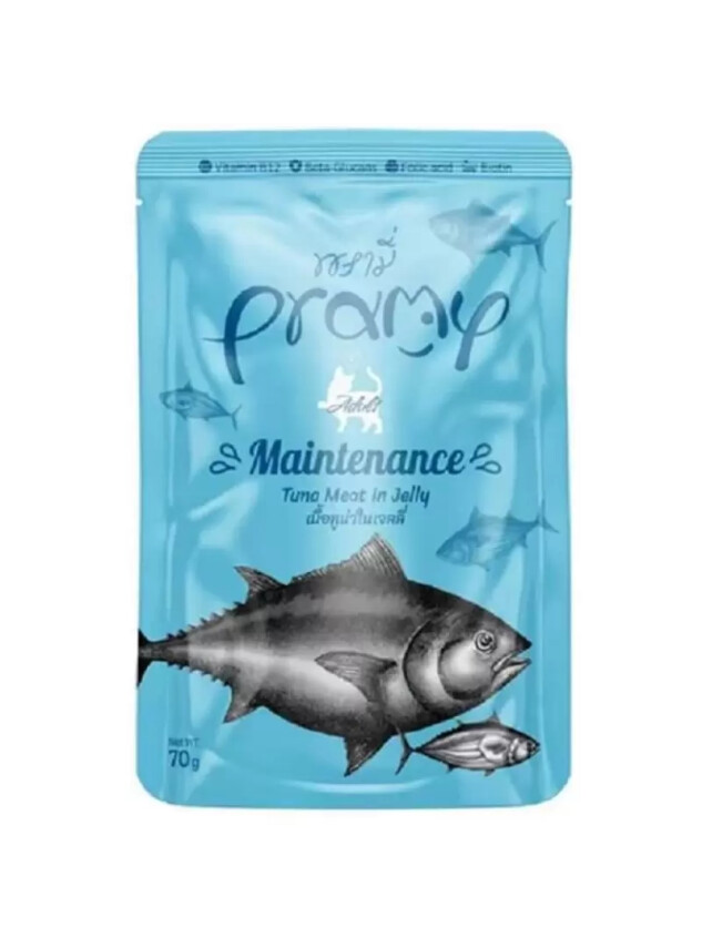 Pramy Jöle İçinde Yağsız Ton Balıklı Yetişkin Kedi Maması 70G - DİĞER
