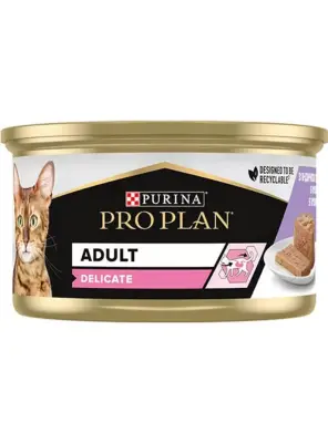 Pro Plan Yetişkin Kedi Delicate Hindili Konserve 85 Gr - Pro Plan