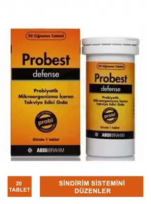 Probest Defence Probiyotik Mikroorganizma İçeren Takviye Edici Gıda 20 Tablet - Abdi İbrahim