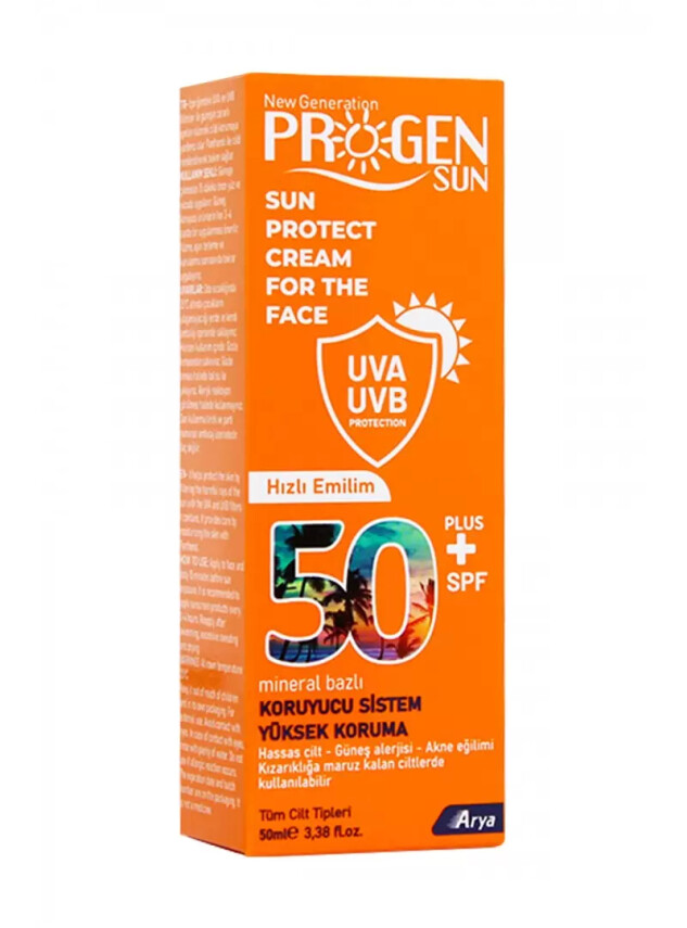 Progen Spf50+ Güneş Koruyucu Yüz Kremi 50ml - Arya