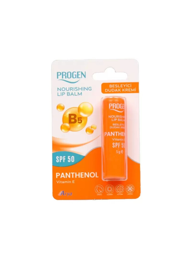 Progen Spf50 Panthenol Besleyici Dudak Kremi 5gr - Arya