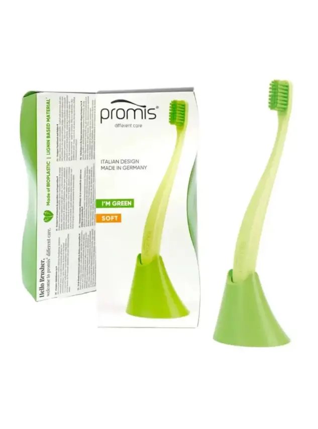 Promis Biplastic Single Diş Fırçası 6750 - Soft - Green - Tutucu Hediyeli - 1