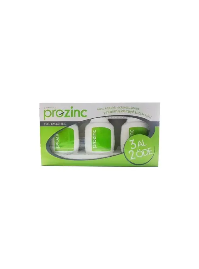 Prozinc Kuru, Kepekli, Dökülen, Kırılan Yıpranmış ve Zayıf Saçlar İçin Şampuan 300 ml 3 AL 2 ÖDE - 1