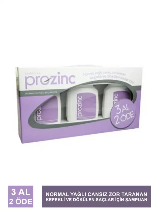Prozinc Normal, Yağlı, Cansız, Zor Taranan, Kepekli ve Dökülen Saçlar İçin Şampuan 3AL 2 ÖDE - 2