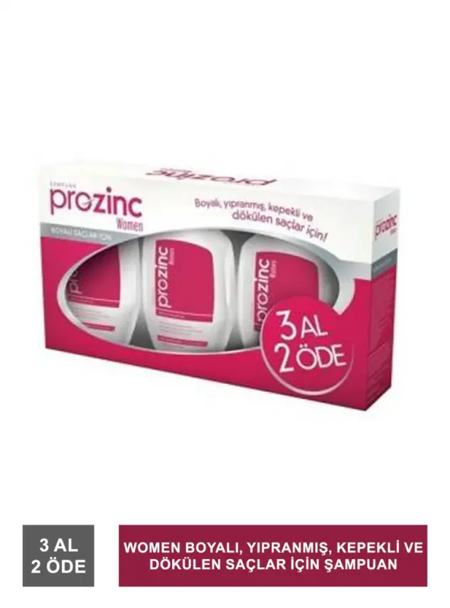 Prozinc Women Boyalı, Yıpranmış, Kepekli ve Dökülen Saçlar İçin 300 ml Şampuan 3 AL 2 ÖDE - 2