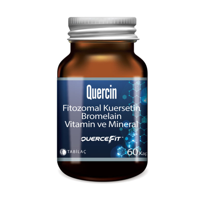 Tab İlaç Quercin Kuersetin, Bromelain, Vitamin ve Mineral 60 Kapsül - Tabilaç