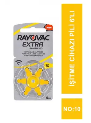 Rayovac Extra İşitme Cihazı Pili 6'lı No: 10 - 2