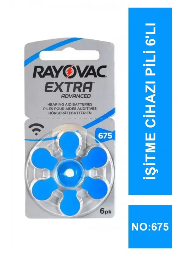 Rayovac Extra İşitme Cihazı Pili 6'lı No: 675 - 2