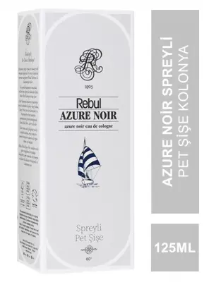 Rebul Azure Noir Spreyli Pet Şişe Kolonya 125 ml - 1