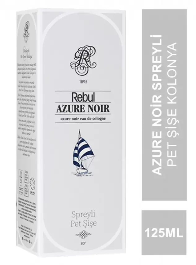 Rebul Azure Noir Spreyli Pet Şişe Kolonya 125 ml - 1