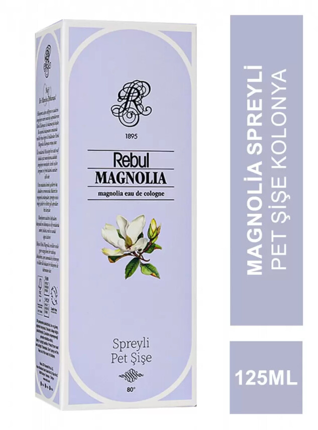 Rebul Magnolia Spreyli Pet Şişe Kolonya 125 ml - Rebul