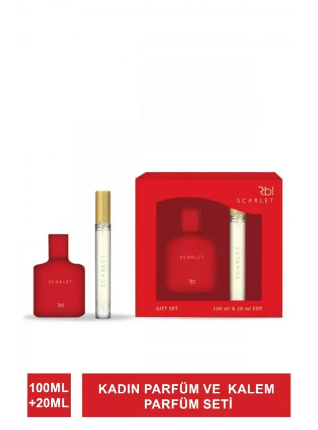 Rebul Scarlet Edt 100 ml Kadın Parfüm + 20 ml Kalem Parfüm Seti - 1