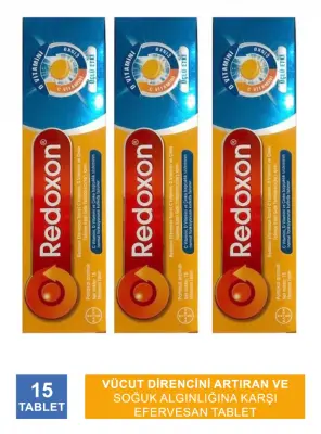 Redoxon 3'lü Etkili 15 Efervesan Tablet 3 Paket - Redoxon