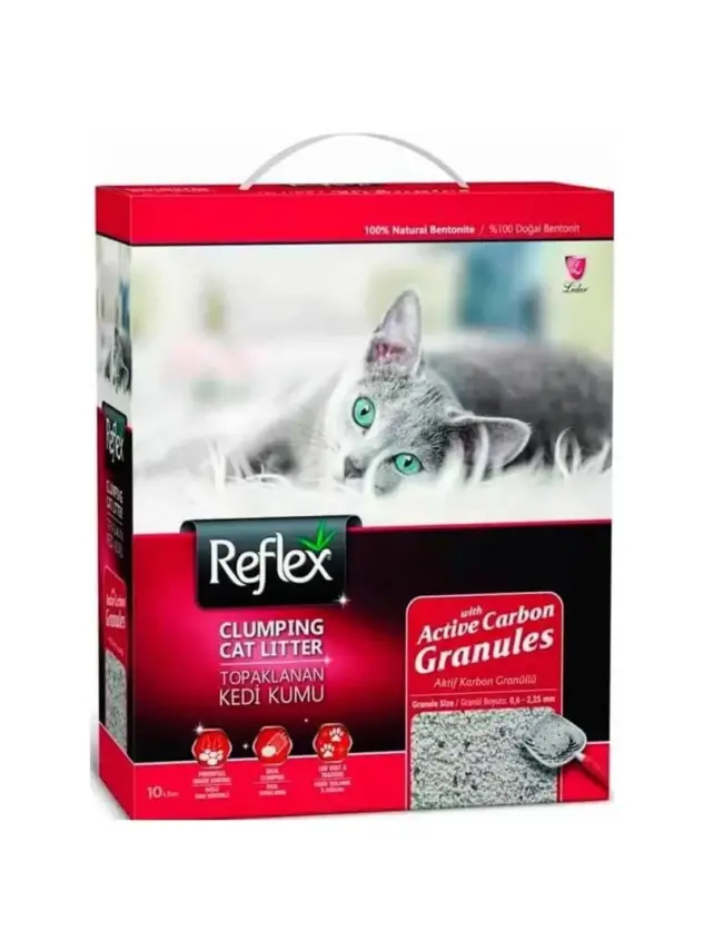 Reflex Box 10 Lt Granül Aktif Karbon Kedi Kumu - 1