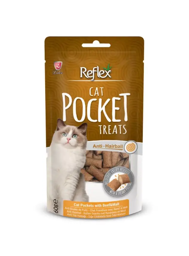 Reflex Cat Ödül Pockets Hairball Sığır Etli Maltlı 60 gr - 1