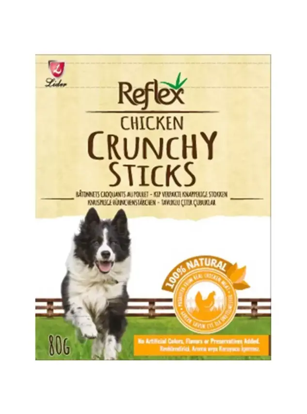 Reflex Köpek Tavuk Parçalı Çıtır Çubuk 80 Gr - 1