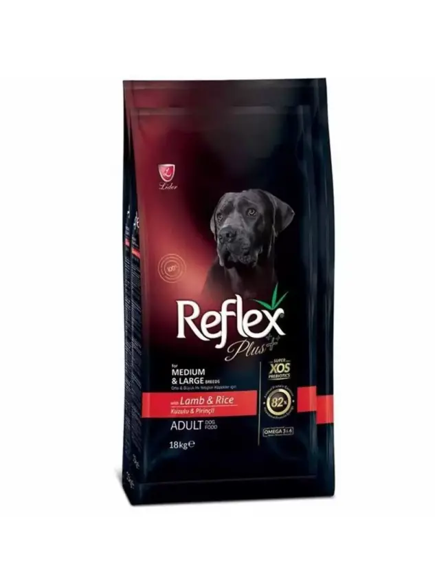 Reflex Plus Büyük Irk Kuzu&Pirinç Yetişkin Köp. Maması 18 Kg - 1