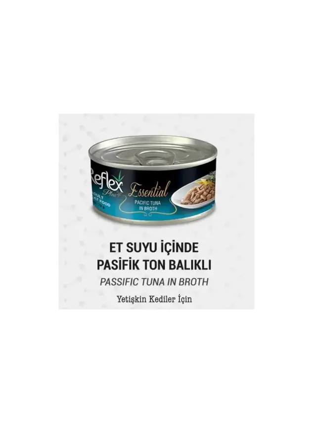 Reflex Plus+ Essential Et Suyu İçinde Pasifik Tuna Balıklı Yetişkin Kedi Maması 70Gr - 1