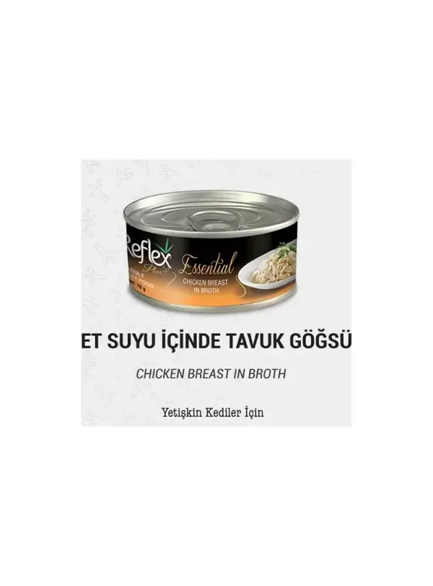 Reflex Plus+ Essential Et Suyu İçinde Tavuk Göğüs Etli Yetişkin Kedi Maması 70Gr - 1