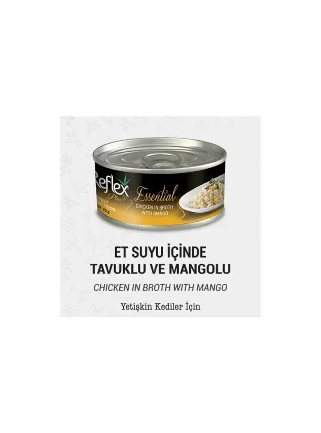 Reflex Plus+ Essential Et Suyu İçinde Tavuklu & Mangolu Yetişkin Kedi Maması 70Gr - 1