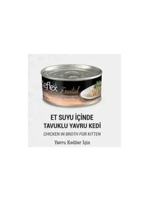 Reflex Plus+ Essential Et Suyu İçinde Tavuklu Yavru Kedi Maması 70Gr - Diğer Bakım Ürünleri