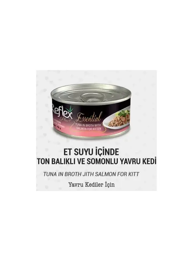 Reflex Plus+ Essential Et Suyu İçinde Ton Balıklı & Somonlu Yavru Kedi Maması 70Gr - 1