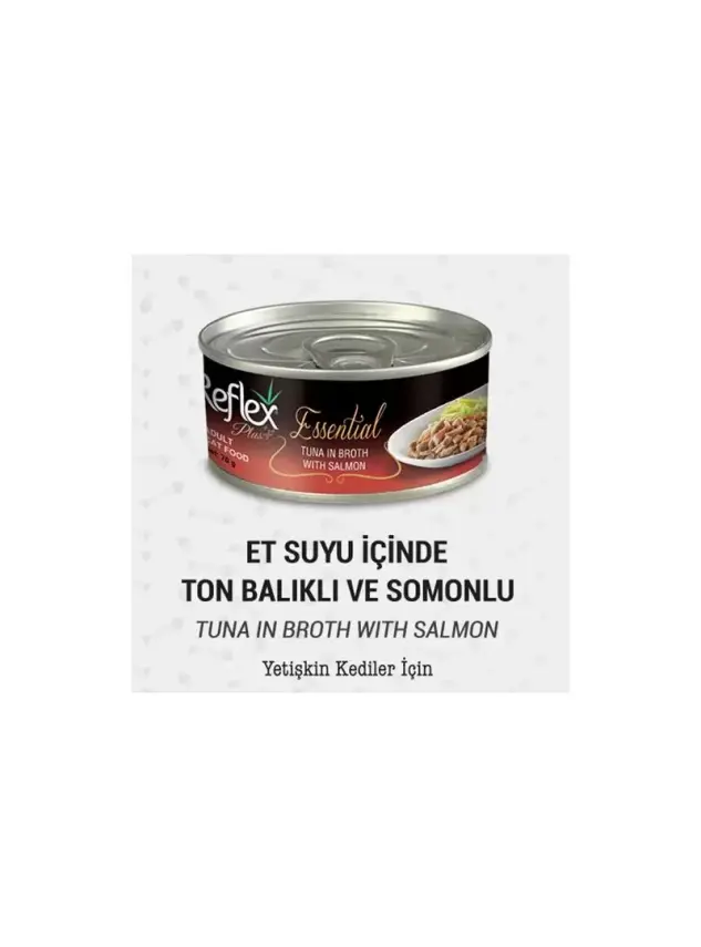 Reflex Plus+ Essential Et Suyu İçinde Ton Balıklı & Somonlu Yetişkin Kedi Maması 70Gr - 1