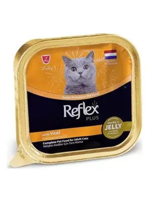 Reflex Plus Jöle İçinde Et Parçacıklı Dana Etli Yetişkin Kedi Maması 85 G - Reflex
