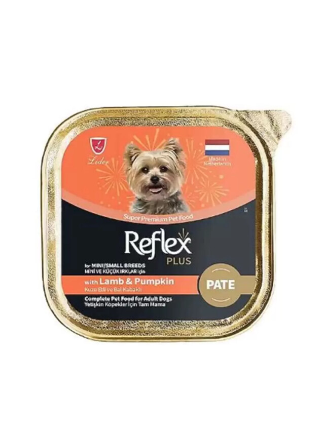Reflex Plus Pate Kuzu Etli Ve Bal Kabaklı Mini Ve Küçük Irklar İçin Yetişkin Köpek Maması 85 G - Reflex