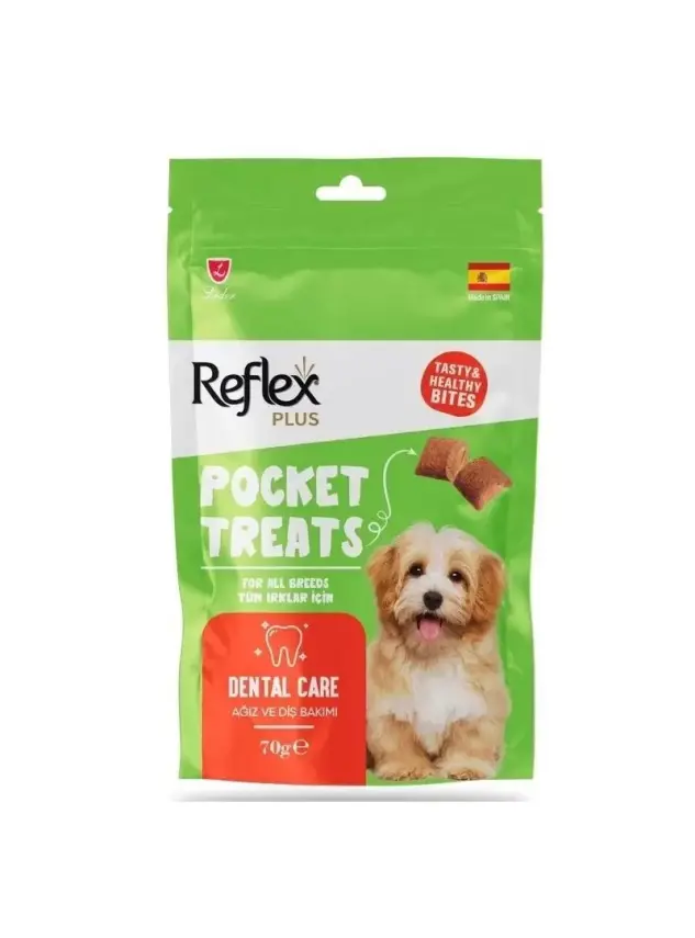Reflex Plus Pocket Treats Ağız ve Diş Sağlığı İçin Köpek Ödül Maması 70 Gr - 1