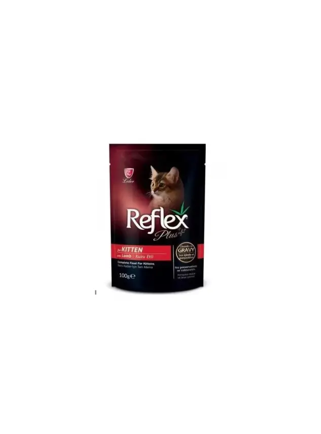 Reflex Plus Pouch Kitten Kuzu Etli & Sos 100 Gr - 1