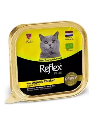 Reflex Plus Sos İçinde Et Parçacıklı Organik Tavuklu Yetişkin Kedi Maması 85 G - Reflex