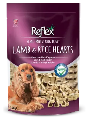 Reflex Semi-Moist Köpek Ödülü Kuzu&Prinç Kalpli 150 Gr - Reflex