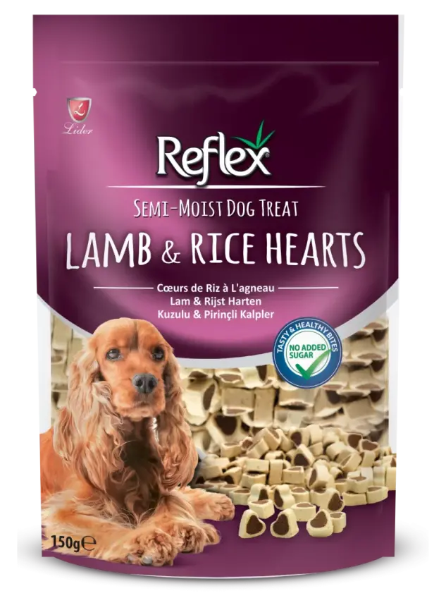 Reflex Semi-Moist Köpek Ödülü Kuzu&Prinç Kalpli 150 Gr - 1