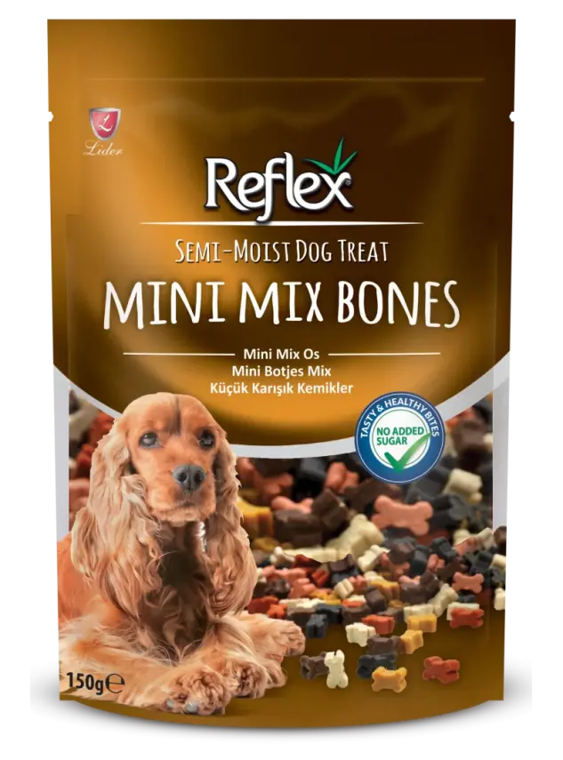 Reflex Semi-Moist Köpek Ödülü Mini Mix Bones 150 Gr - 1