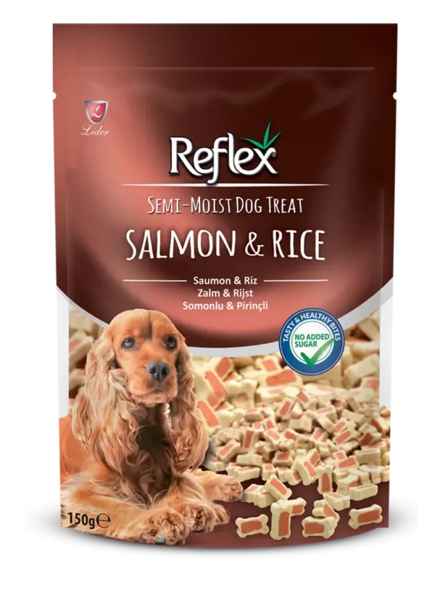 Reflex Semi-Moist Köpek Ödülü Somon&Prinç Kalpli Mix 150 Gr - 1