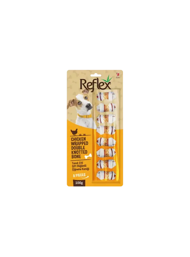 Reflex Tavuk Etli Çift Düğümlü Kemik 8li 100 gr - 1