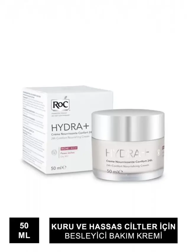 Roc Hydra +24h Comfort Besleyici Bakım Kremi 50ml - 1