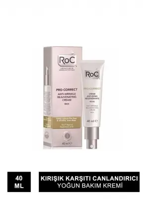 Roc Pro-Correct Anti-Wrinkle Rich Cream - Kırışık Karşıtı Canlandırıcı Yoğun Bakım Kremi 40 ml - 1