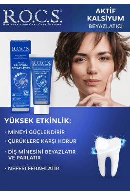 Rocs Aktif Kalsiyum Beyazlatıcı Diş Macunu 75 ml - 5