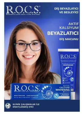 Rocs Aktif Kalsiyum Beyazlatıcı Diş Macunu 75 ml - ROCS