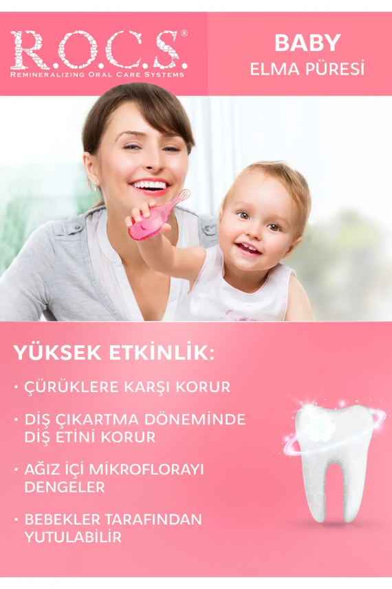 Rocs Baby Elma Püresi Tadında 0-3 Yaş Diş Macunu 45 gr - 4