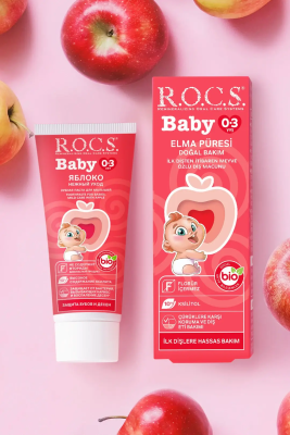 Rocs Baby Elma Püresi Tadında 0-3 Yaş Diş Macunu 45 gr - 3