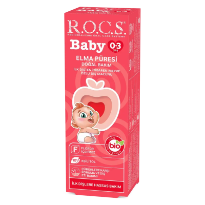 Rocs Baby Elma Püresi Tadında 0-3 Yaş Diş Macunu 45 gr - 2