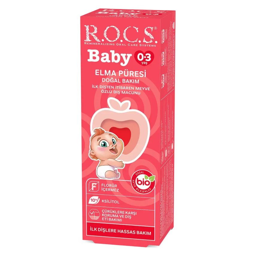 Rocs Baby Elma Püresi Tadında 0-3 Yaş Diş Macunu 45 gr - 2